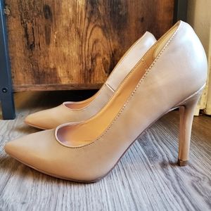 Dream Pairs Women’s High Stiletto Pointed Toe Pump Heels, 6.5, Tan